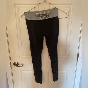 Small, PINK Black Yoga Pants